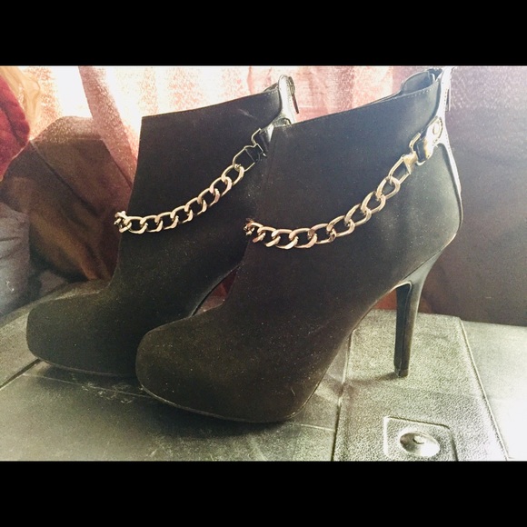 Tall Ankle Boots Dressy Black/Silver - Picture 4 of 5